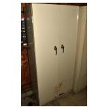 2 door steel storage cabinet, 30x15x66"h; as is