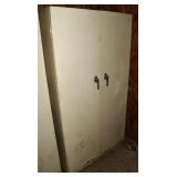 2 door steel storage cabinet, 36x19x66"h; as is