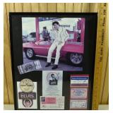 Framed Elvis Presley collage with image from 1967