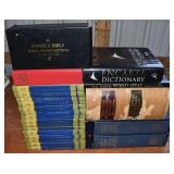 Reference books: Childcraft, dictionaries, Family