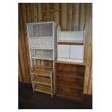 Lot: 4 assorted shelving units; as is