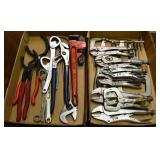 Tool lot: Vise Grips, wrenches, etc.; as is