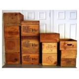 13 wine crates: 