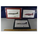 3 framed (20x16"h avg) Squadron Prints, Glasgow Du