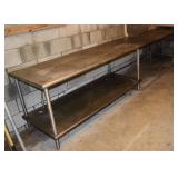 144"x30"x32"h stainless steel work counter