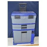 Benchtop modular rolling tool box, 18x10x27"h; as