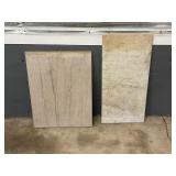 2 PIECES OF ANTIQUE MARBLE -  TOPS OF DRESSERS