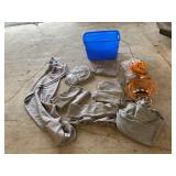 ,TUB AND CONTENTS = PUMPKIN, CURTAINS