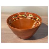 DECORATIVE POTTERY BOWL -  VERY NICE SHAPE