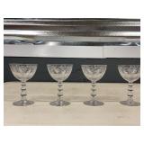 4 ANTIQUE FOSTORIA STEMWARE GLASSES - VERY NICE