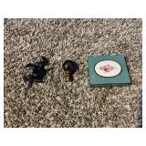 HALLOWEEN WITCH, LAMP BLUE GLASS TOP , COMPACT