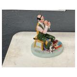 NORMAN ROCKWELL FIGURINE  MAN THREADING A NEEDLE