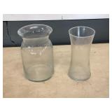 2 LARGE PRINCESS HOUSE GLASS VASES