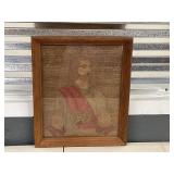 JESUS OUR FATHER IN FRAME WITH GLASS ON RICE PAPER