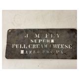 ANTIQUE BRASS FULL CREAM CHEESE STENCIL HAZELTON