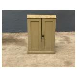 ANTIQUE 2 DOOR WOOD CUPBOARD - 24' TALL