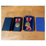2 VINTAGE MILITARY GOOD CONDUCT MEDALS