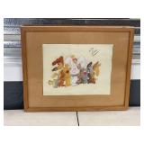 COLORFUL DRAWING OF ANIMALS IN A PICTURE FRAME