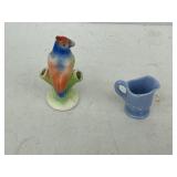 FLOWER FROG BIRD AND PITCHER