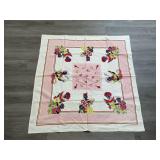 VTG. AFRICAN AMERICAN TABLECLOTH - MUSIC FOOD ETC