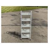 ROLL AROUND METAL SHELF UNIT