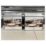 (2) THRESHOLD PAIRLEE DINNERWARE SET 16 PIECE SET