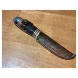 VINTAGE KNIFE AND SHEATH = FANCY SHEATH