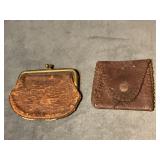 2 ANTIQUE MONEY PURSES