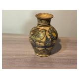 ANTIQUE POTTERY VASE WITH BIRDS & DECORATION