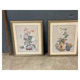 2 WATERCOLOR PAINTINGS IN PICTURE FRAMES W/  GLASS