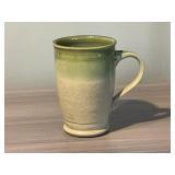 HANDMADE 2 TONE LARGE POTTERY MUG WITH HANDLE
