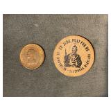 JEFFERSON COIN  TOKEN WOOD