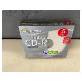 MEMOREX PRINTABLE CD-R - 5 PK = STILL SEALED = NIP