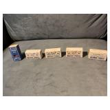 5 BOXES OF BIRTHDAY CANDLES WITH CANDLES