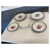 18 PCS CASUALS BOWLS PLATES = APPLES