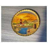 WOOD WALL HANGING PLATE - COLORFUL