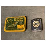 2 ADVERTISING TINS - CHEVROLET & STEWART