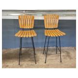 2 MID CENTURY MODERN CHAIRS = NICE SHAPE