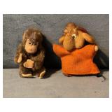 2 VINTAGE STUFFED ANIMALS = SMALL = ALVIN