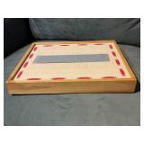 WOOD BOX WITH SLIDE OPEN TOP