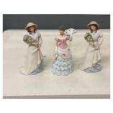 3 LADY FIGURINES