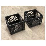2 CRATES = BLACK  - 4 HANDLES