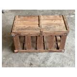 ANTIQUE LIFT TOP STRAWBERRY CRATE HOLDER