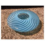 ANTIQUE BLUE SWIRL OPALESCENT BOWL