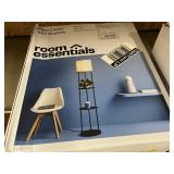 Room Essentials floor lamp w/ shelves