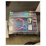 LED neon planet sign
