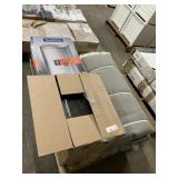 Rug-trash can- clear totes- skid lot