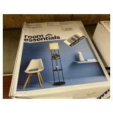 Room Essentials floor lamp w/ shelves
