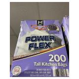 Power Flex tall kitchen bags 200 ct