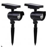 2-pack LED solar spotlights